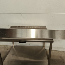 Rvs wandschap - 160 x 20 cm 